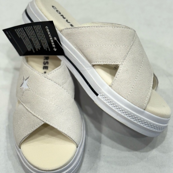 Converse 564144C One Star Sandal Slip Color White Size 7- New in Damaged Box - Picture 7 of 13